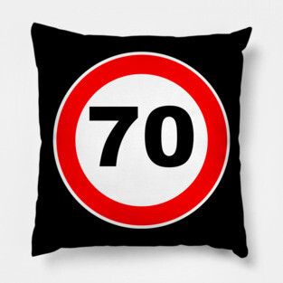 70th Birthday Gift Road Sign anniversary 70 jubilee wedding gifts Pillow