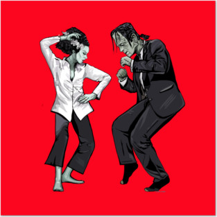 Pulp Frankenstein Halloween Posters and Art