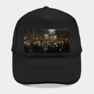 Peder Severin Krøyer's - A meeting in the Royal Danish Academy of Sciences and Letters Hat