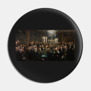 Peder Severin Krøyer's - A meeting in the Royal Danish Academy of Sciences and Letters Pin