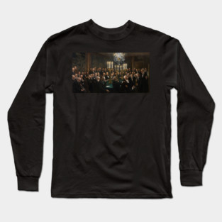Peder Severin Krøyer's - A meeting in the Royal Danish Academy of Sciences and Letters Long Sleeve T-Shirt