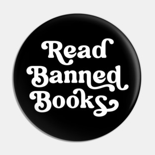 Read Banned Books Retro Lettering Pin