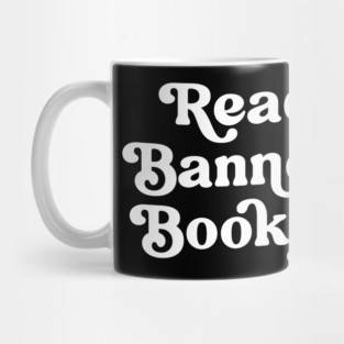Read Banned Books Retro Lettering Mug
