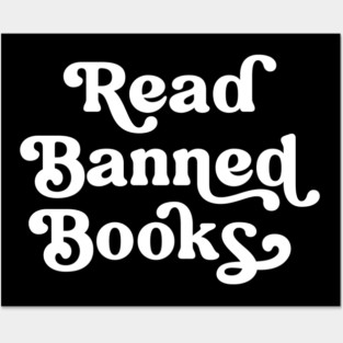 Read Banned Books Retro Lettering Posters and Art