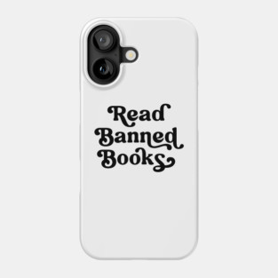 Read Banned Books Retro Lettering Phone Case