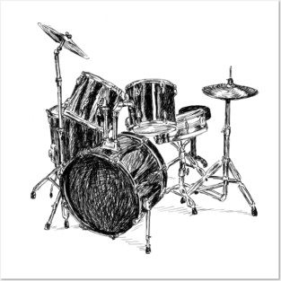 Drums set Posters and Art