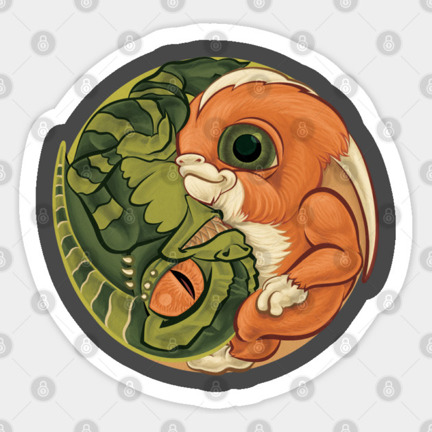 Gremlin Mogwai yin yang Sticker by majanation