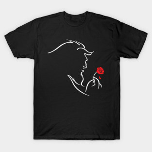 Beauty and the Beast Outline T-Shirt