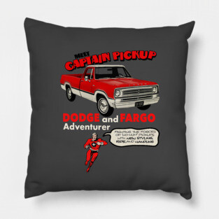 Vintage Dodge Fargo advertising by MotorManiac Pillow