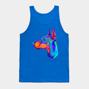 Doberman Pinscher in Colors Tank Top