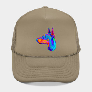 Doberman Pinscher in Colors Hat