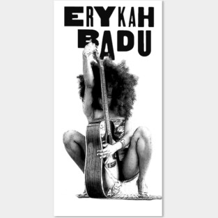 Erykah Badu | Vintage RNB Black White Posters and Art