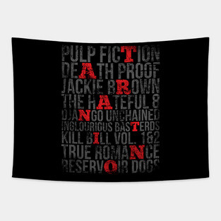 Tarantino Movies Grunge Style Tapestry