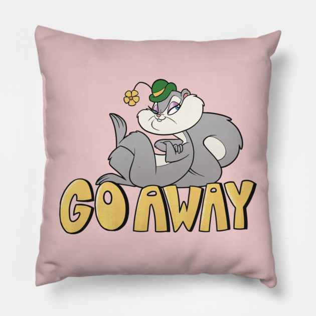 GO AWAY Pillow by JoTheZette