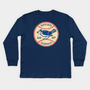 Vintage Toronto Blue Jays Patch Kids Long Sleeve T-Shirt