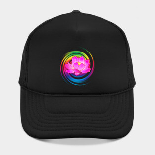 Lotus Flower with Rainbow Spiral Hat