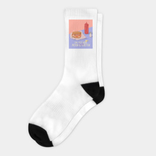 I'm Just Here for the Nosh & Kvetch Funny Jewish Themed T-Shirt Socks