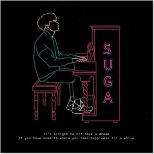 BTS SUGA WITH PIANO Posters and Art