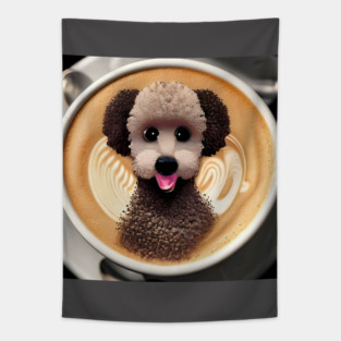 art coffee with dog Tapestry