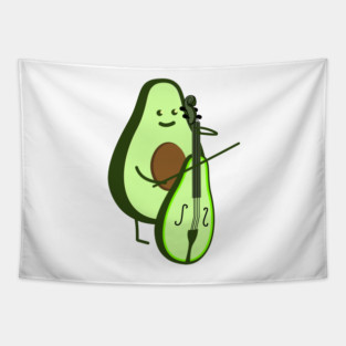 Avocado with cello Tapestry