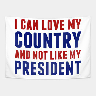 Love My Country Not My President Tapestry