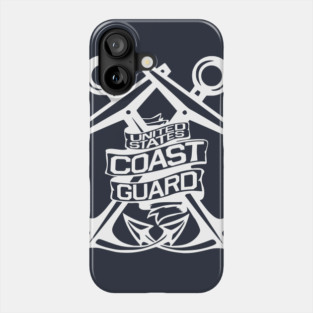U.S. Coast Guard - Crossed Anchors In White Phone Case