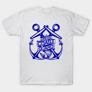 U.S. Coast Guard - Crossed Anchors in Blue T-Shirt
