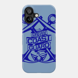 U.S. Coast Guard - Crossed Anchors in Blue Phone Case