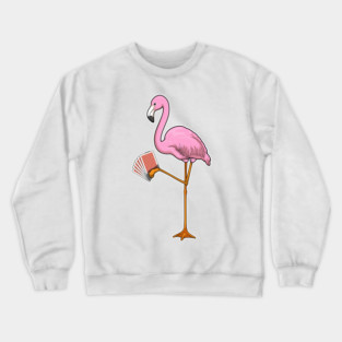 Flamingo Poker Poker cards Crewneck Sweatshirt