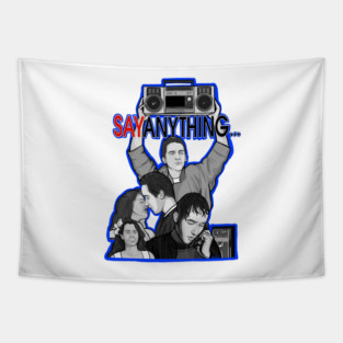 Say Anything movie collage art Tapestry