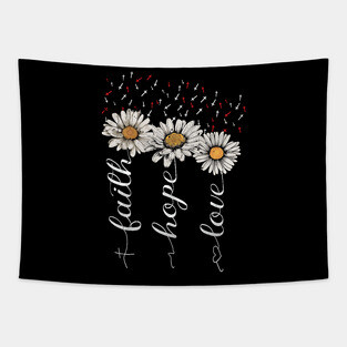 Faith Hope Love in Jesus Tapestry