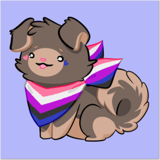 Proud Pupper (Genderfluid) Posters and Art