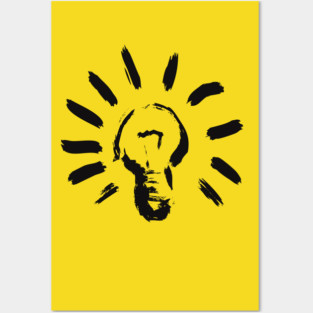 Lightbulb On - A Pop of Color Edition Posters and Art