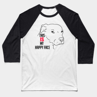 Funny Pitbull, Cute Pitbull, Funny Dog, Grumpy Dog Baseball T-Shirt