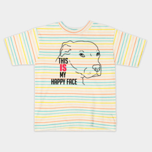 Funny Pitbull, Cute Pitbull, Funny Dog, Grumpy Dog Kids T-Shirt