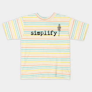 Simplify Thoreau Typewriter Pine Tree Kids T-Shirt