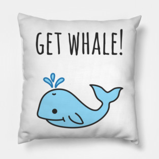 Funny Get Well Whale Pun Pillow