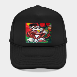 'Monkey Wearing a Beret Drinking Espresso' Hat