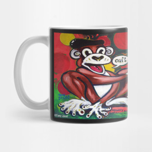 'Monkey Wearing a Beret Drinking Espresso' Mug