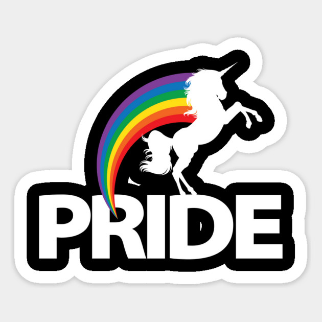 Awesome Pride Unicorn Sticker by Nonstop Shirts