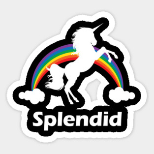 Splendid Rainbow Unicorn Sticker