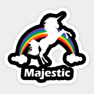 Majestic Rainbow Unicorn Sticker