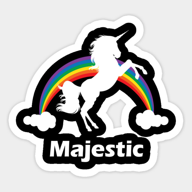 Majestic Rainbow Unicorn Sticker by Nonstop Shirts
