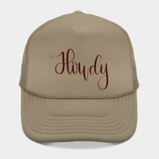 Maroon Script Howdy Hat