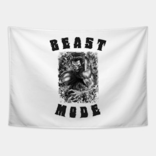 Beast Mode Monochrome Tapestry