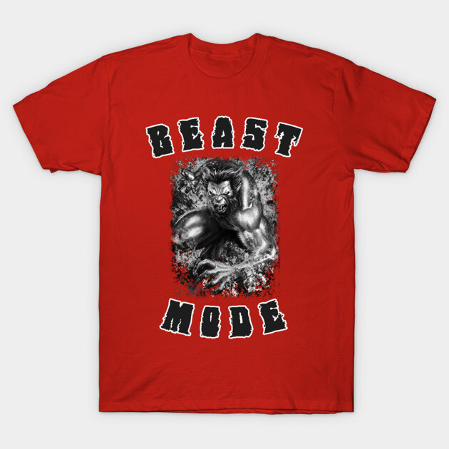 Beast Mode Monochrome T-Shirt by ohshirtdotnet