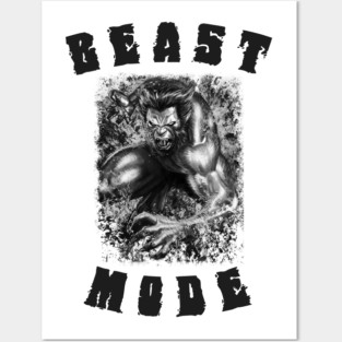 Beast Mode Monochrome Posters and Art