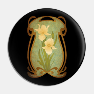 Art Nouveau Flowers Pin