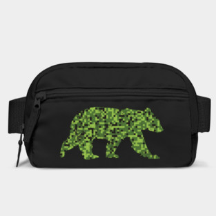 8-Bit Green Camouflage Bear for Nerdy Bears and Gaymers | BearlyBrand Bag