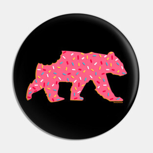 Animal Cracker Frosted Gay Bear with Sprinkles and a Bite | BearlyBrand Pin